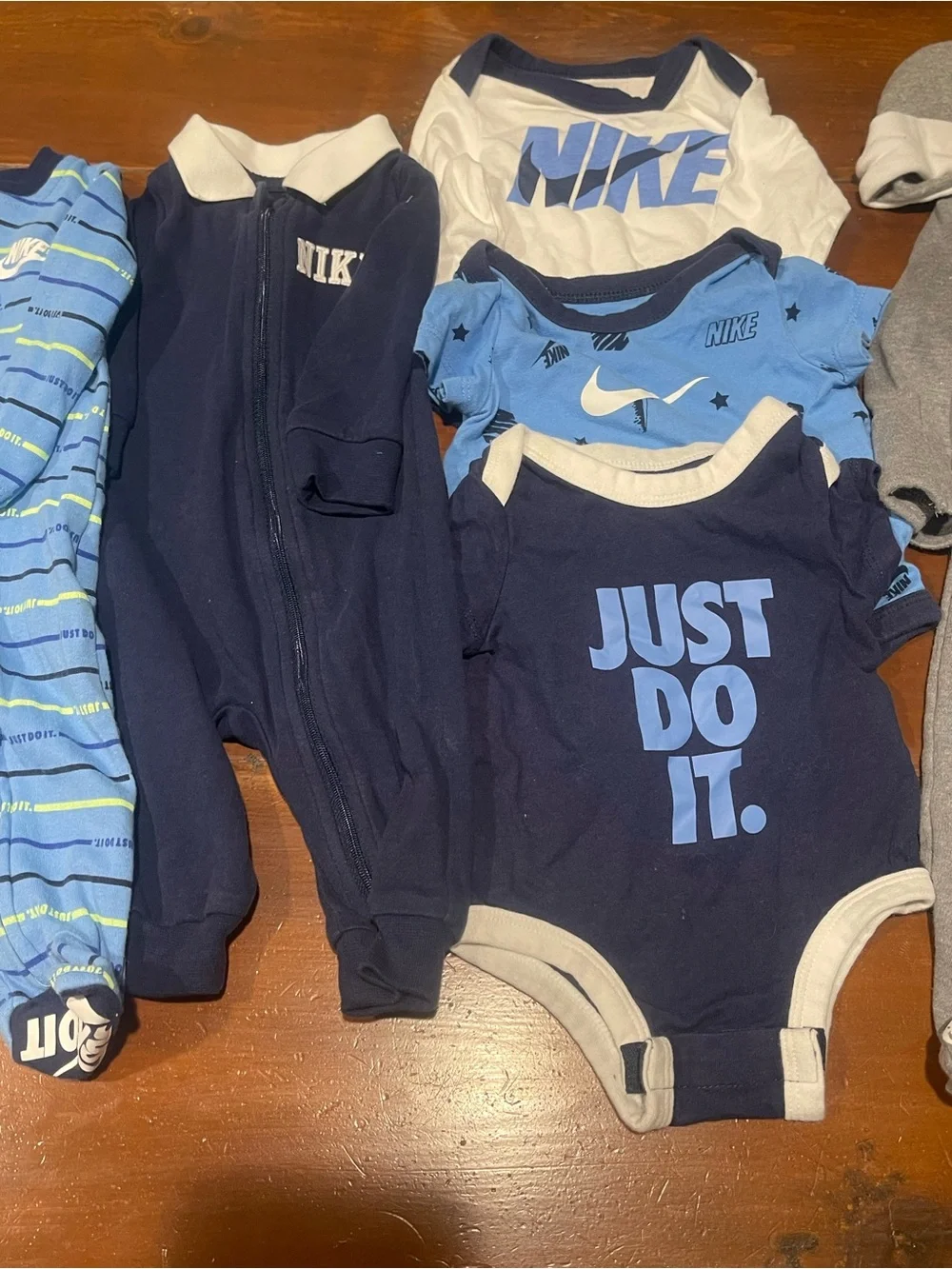 Nike bundle baby 3m Navy Light Blue 'Just Do It.' Baby Bodysuit Set
